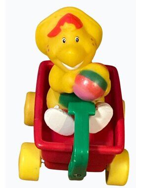 Hasbro Lyons Corp BJ push along wagon toy from Barney and Friends 1997 Vintage